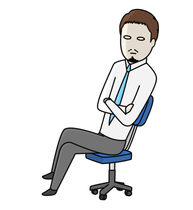 考えるサラリーマンのイラスト
