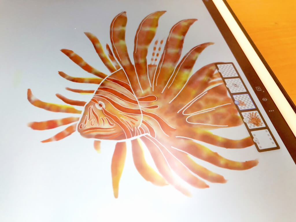 Adobefrescoで海水魚イラストを描く スマホケースデザイン Tomorrow Llife トゥモローライフ