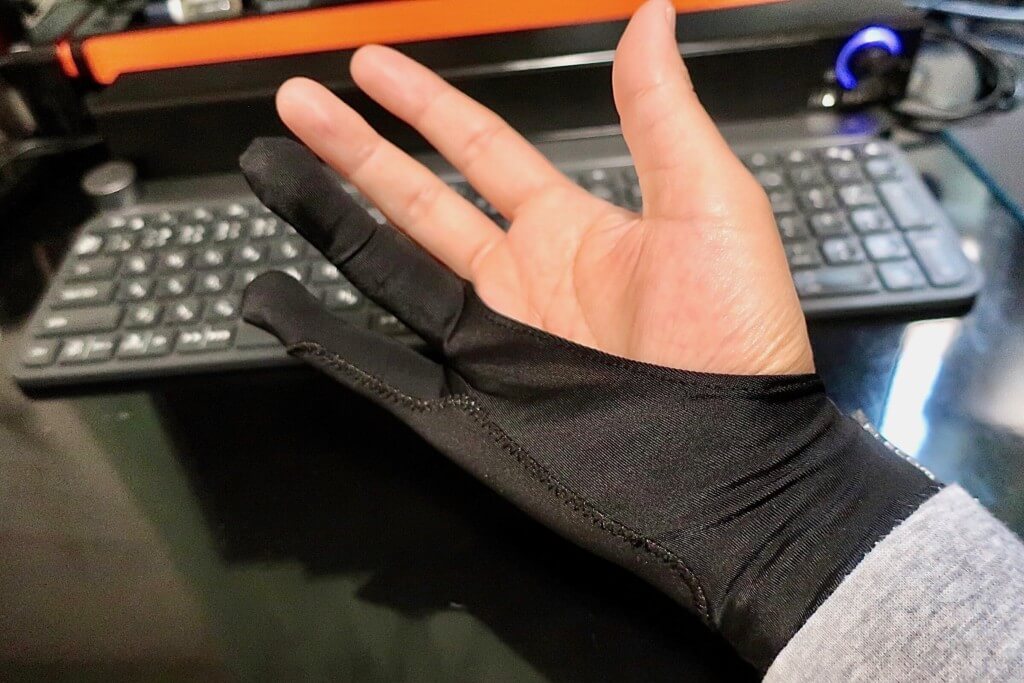 「Mサイズ」二本指 グローブ 手袋 タブレット 誤作動防止 液タブ　デッサン