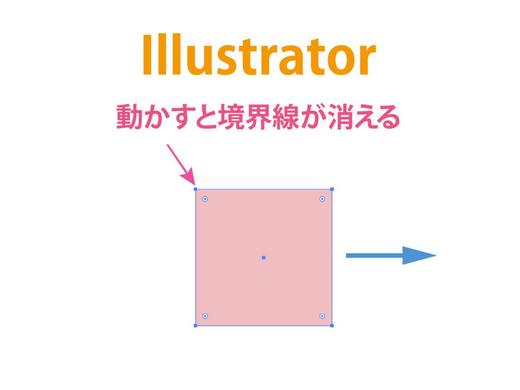 Illustratorでオブジェクトの移動や拡大縮小で境界線が消えたときの対処法