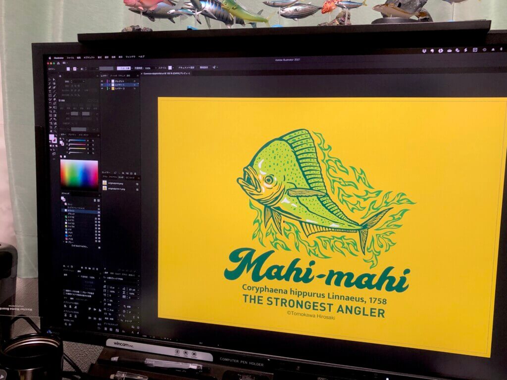 釣り師用！かっこいい魚のロゴマークTシャツを制作しました！
